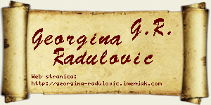 Georgina Radulović vizit kartica